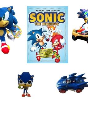 Sonic Bundle Plush Funko Pop RC Car Book Sega Toys Lot
